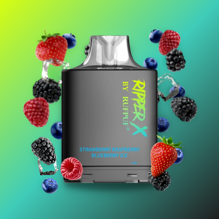 RIPPER X by RUFPUF Pod - Strawberry Raspberry Blueberry Ice 20mg