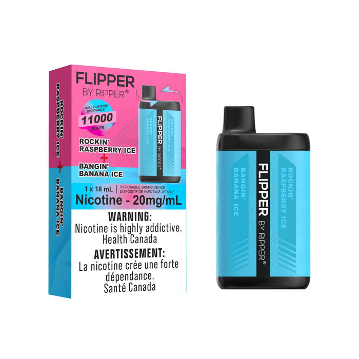 Flipper Disposable 11k Rockin’ Raspberry Ice - Bangin’ Banana Ice 20mg