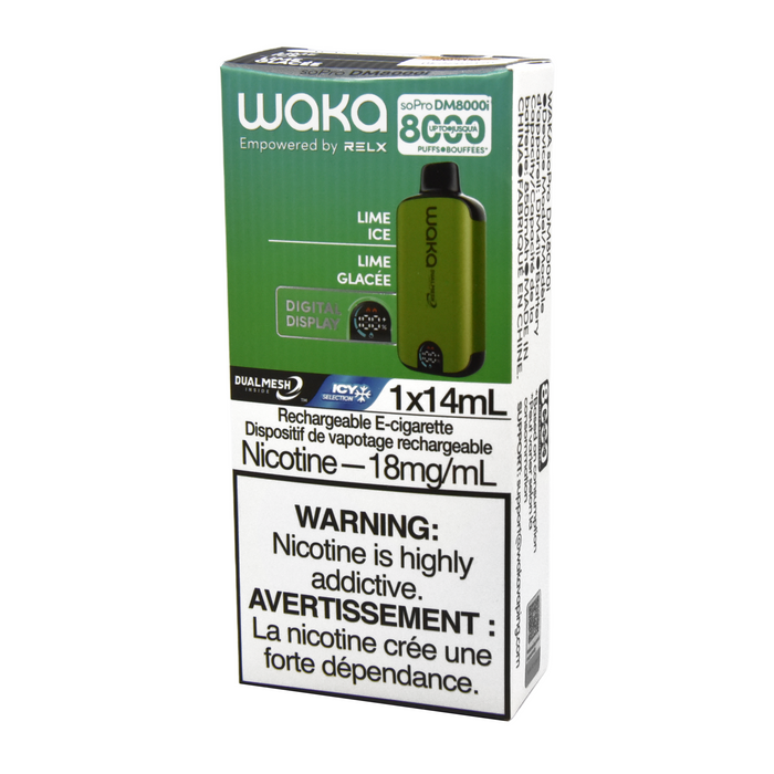 WAKA SoPro DM8000i Disposable - Lime Ice 18mg