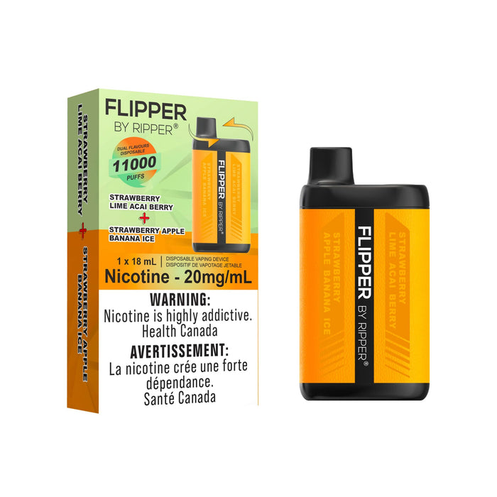 Flipper Disposable 11k Strawberry Lime Acai Berry - Strawberry Apple Banana Ice 20mg