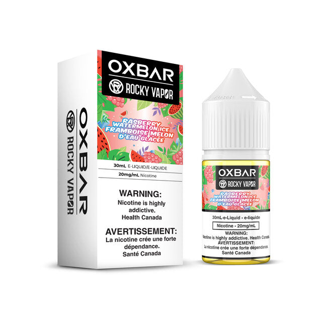 Rocky Vapor Oxbar E-liquids - Raspberry Watermelon Ice 20mg 30ml
