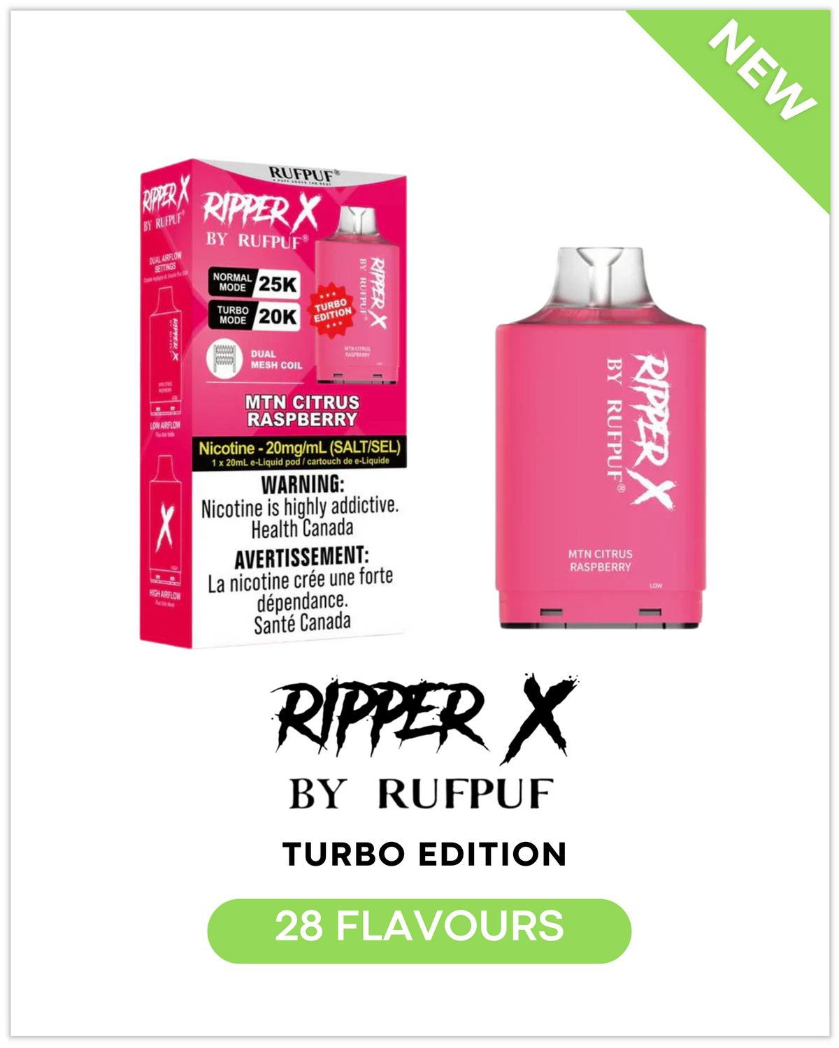 Red Ripper X Ruff Puff RIPPER X by RUFPUF 25K Pods — Fat Panda Webstore