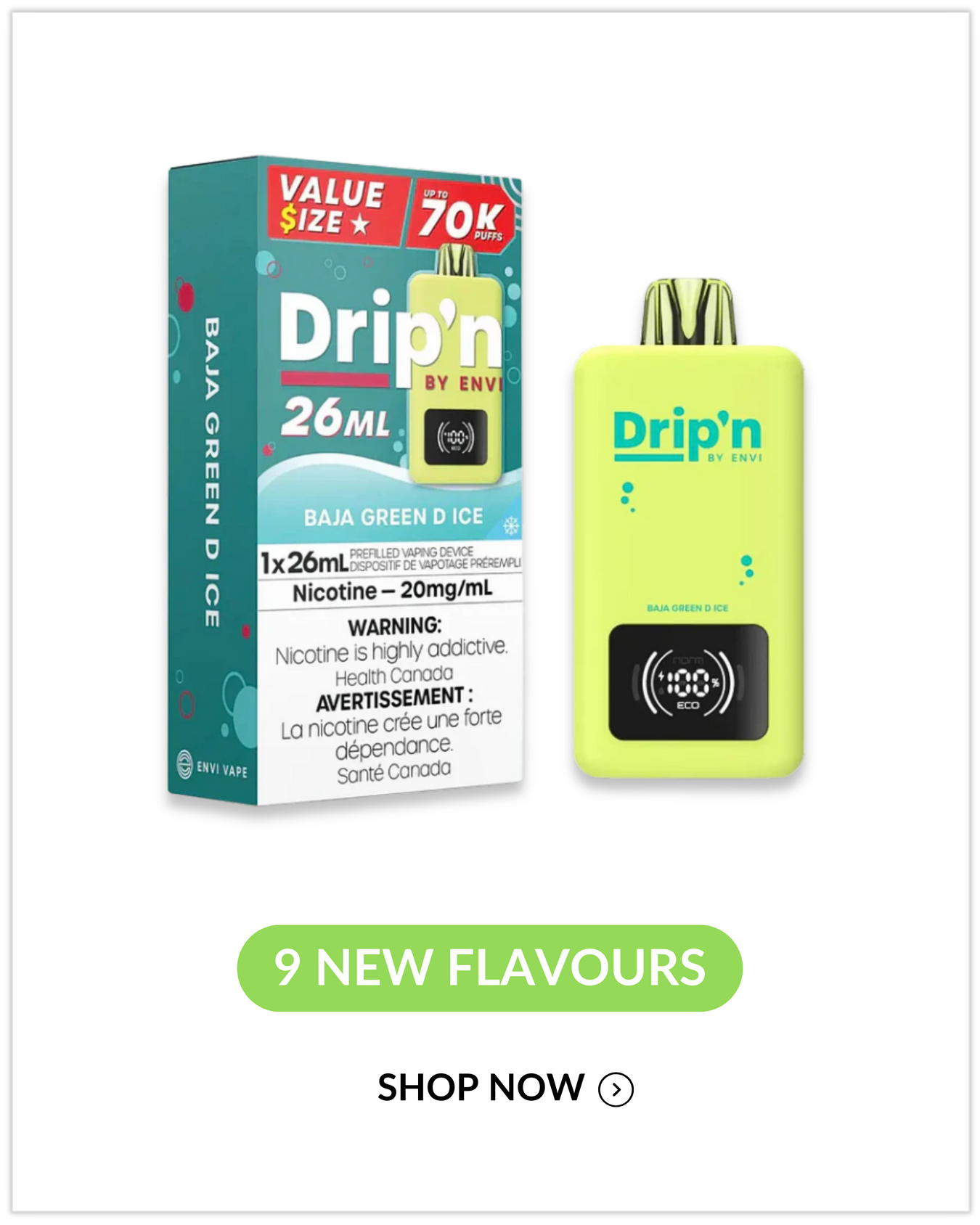 Drip'n by ENVI 26ml (70K) Disposables