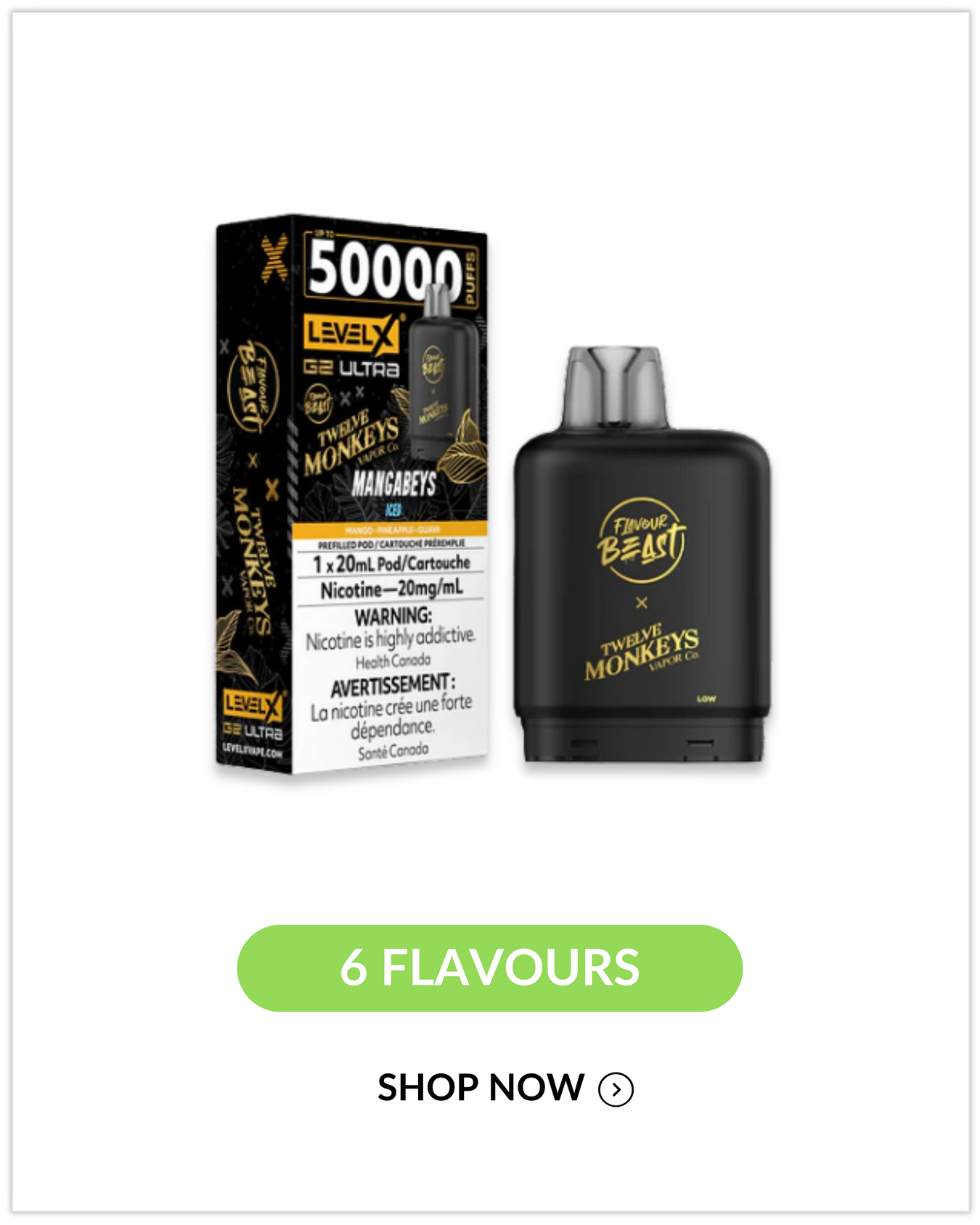 Level X Flavour Beast G2 Ultra x Twelve Monkeys Pods