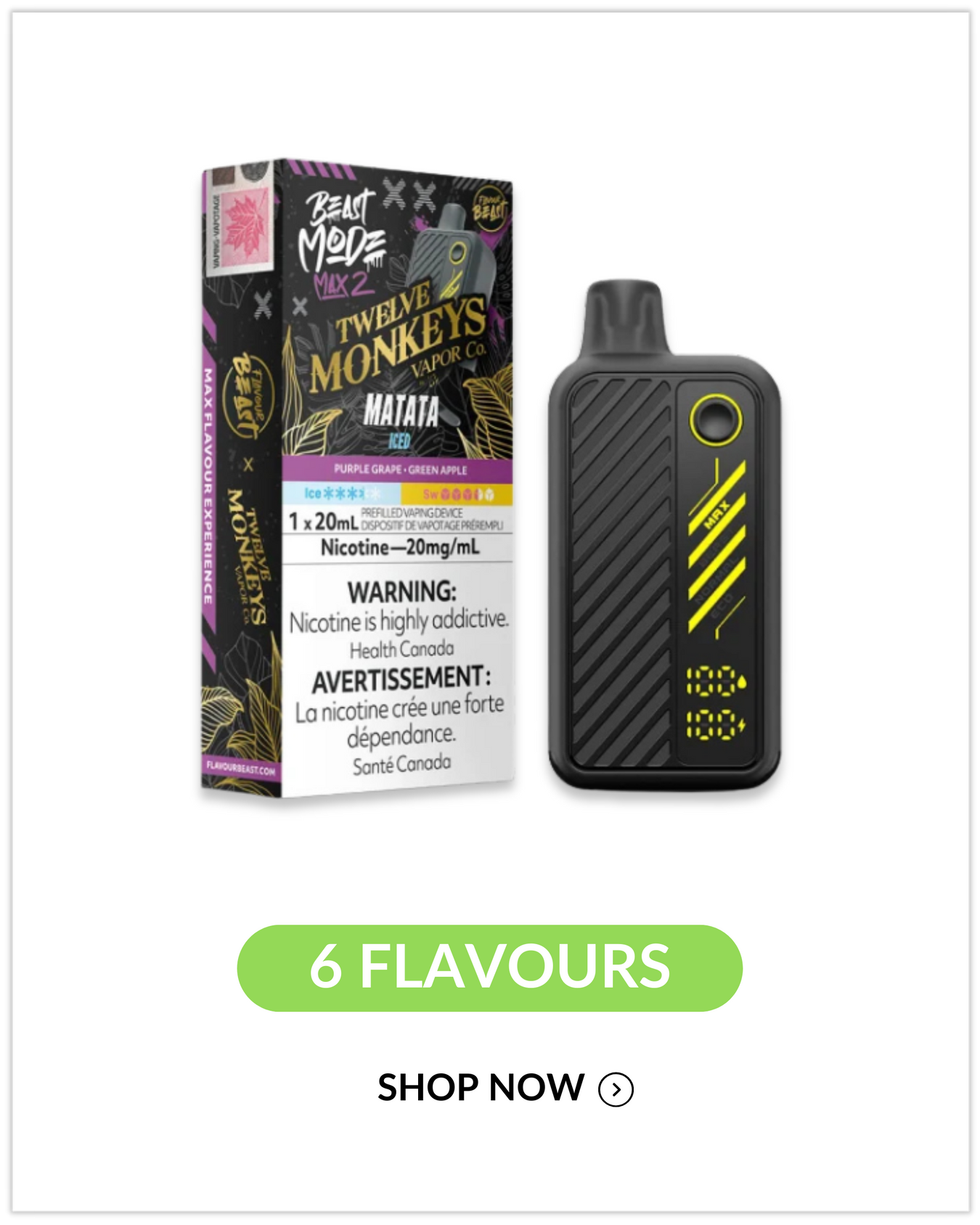 Flavour Beast Beast Mode Max 2 x Twelve Monkeys Disposables