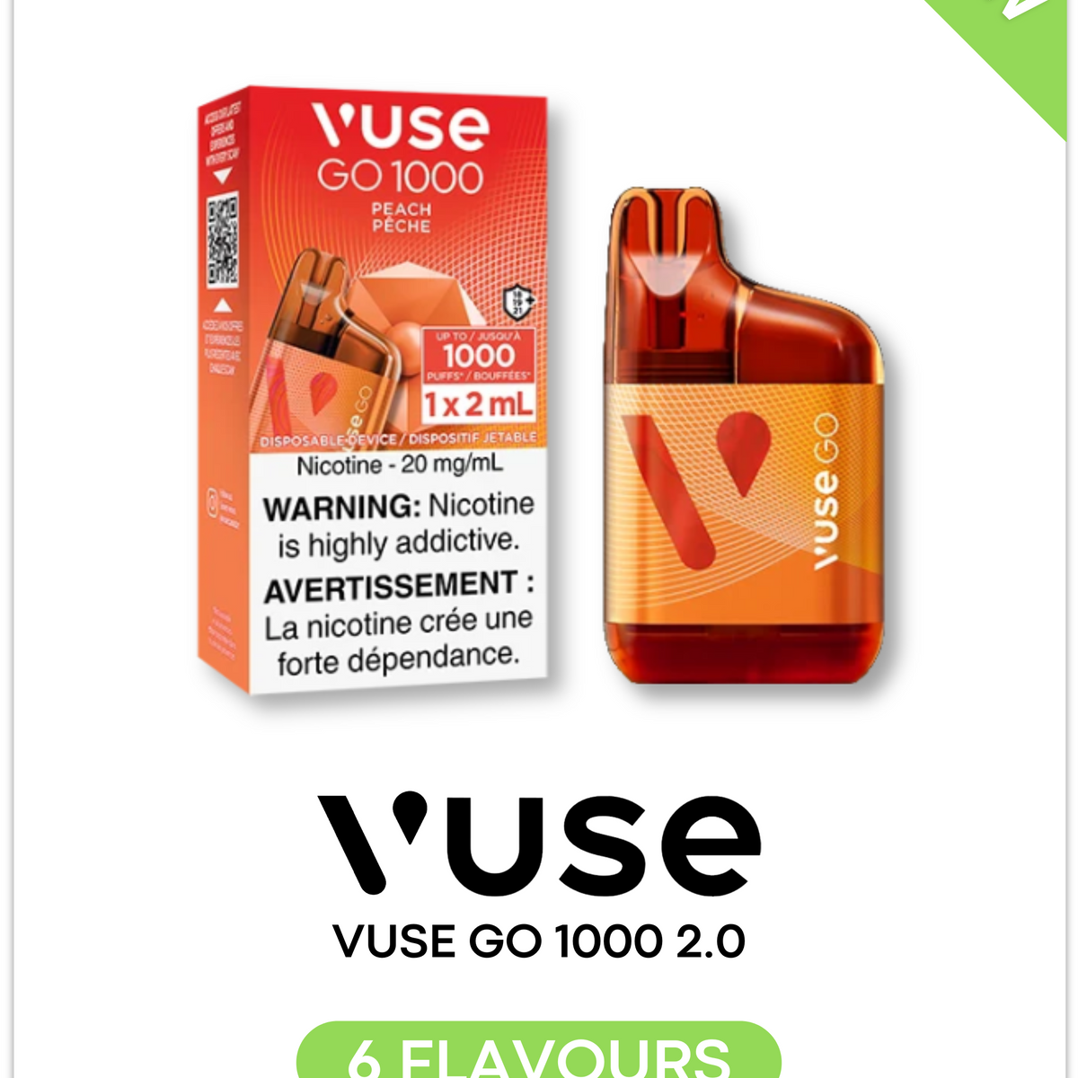 Vuse Go Blood Orange Vuse GO 1000 2.0 Disposable — Fat Panda Webstore