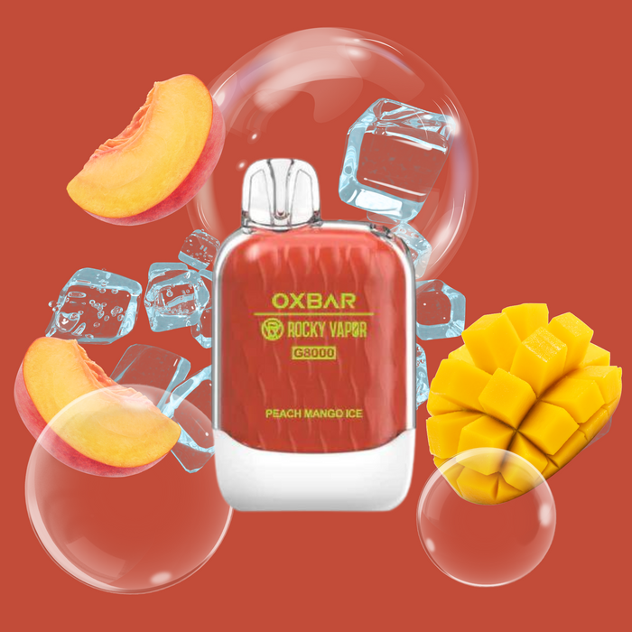 Rocky Vapor Oxbar G8000 Disposable - Peach Mango Ice 20mg