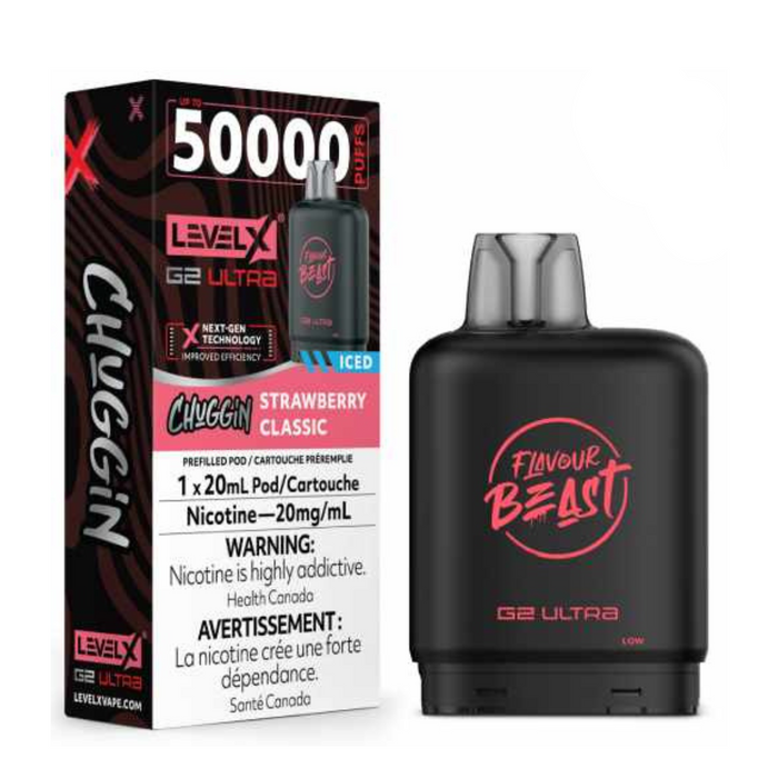 Level X Flavour Beast G2 Ultra - Chuggin' Strawberry Classic Iced 20mg