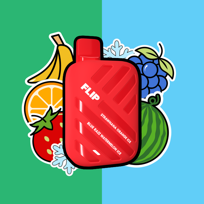 Flip Bar Disposable Straw Nana Orange Ice & Blue Razz Watermelon Ice 20mg