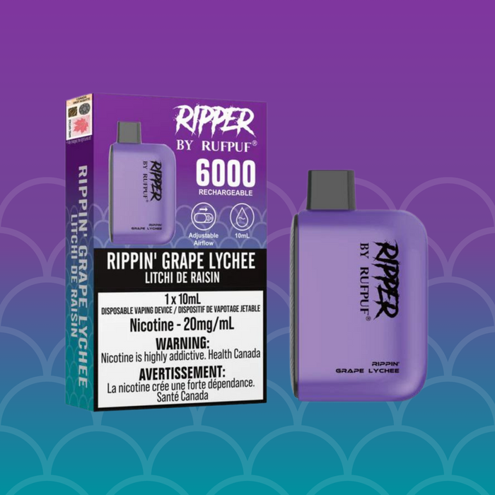 RIPPER by RUFPUF Disposable - Rippin' Grape Lychee 20mg