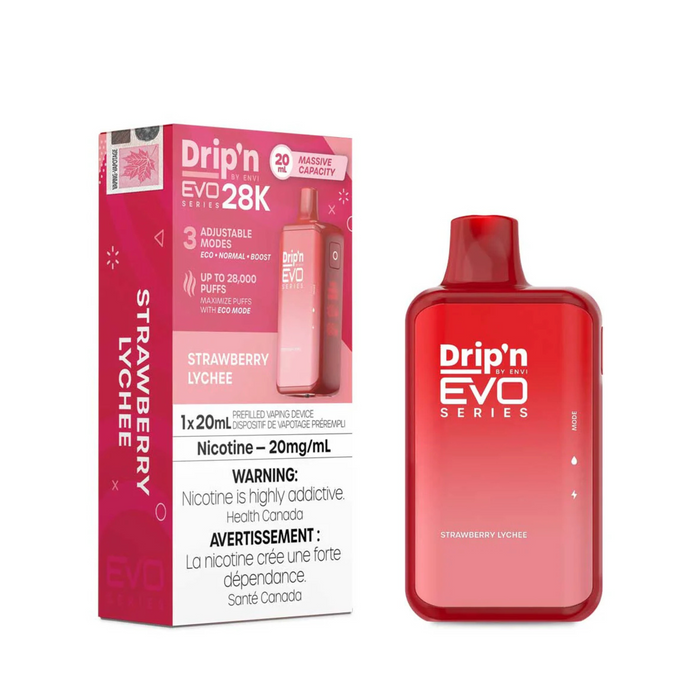 Drip'n by ENVI EVO Series 28K Disposable - Strawberry Lychee 20mg