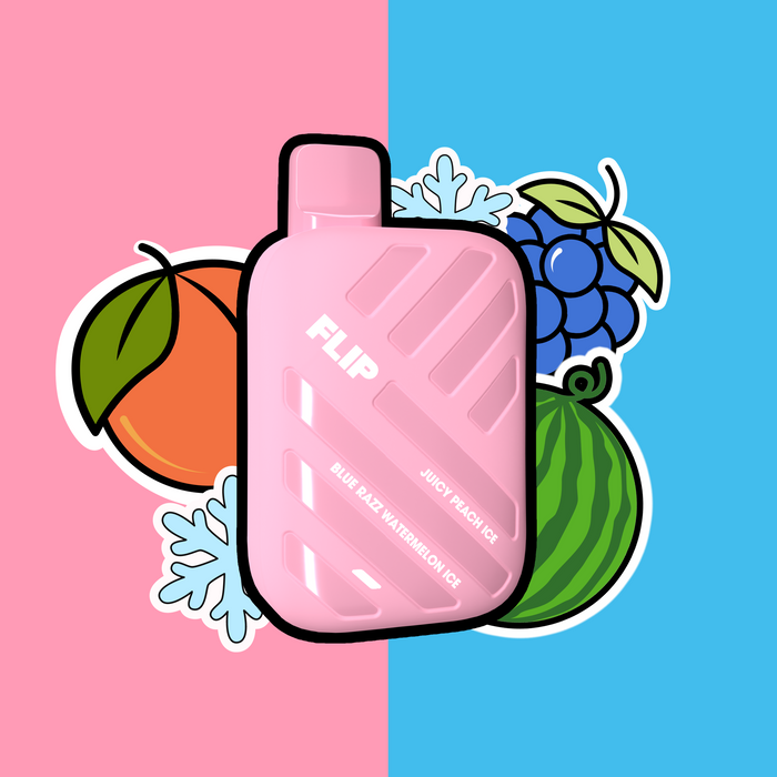 Flip Bar Disposable Juicy Peach Ice & Blue Razz Watermelon Ice 20mg