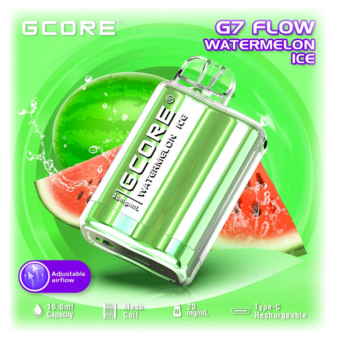 GCORE G7 Flow 7500 Disposable - Watermelon Ice 20mg