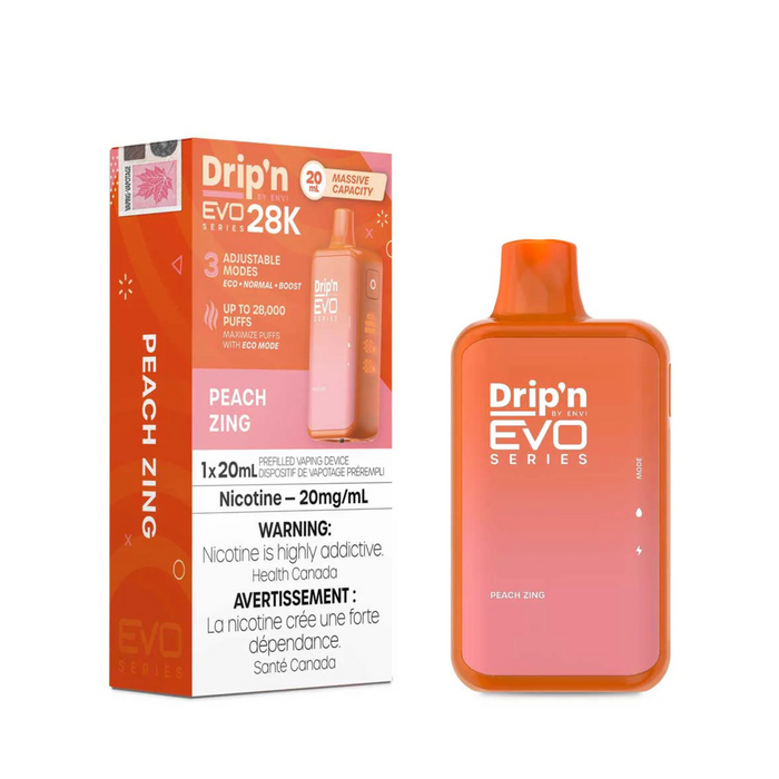 Drip'n by ENVI EVO Series 28K Disposable - Peach Zing 20mg