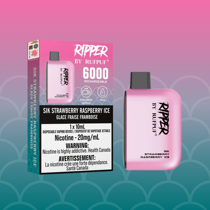 RIPPER by RUFPUF Disposable - Sik Strawberry Raspberry Ice 20mg