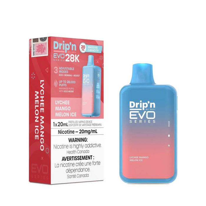 Drip'n by ENVI EVO Series 28K Disposable - Lychee Mango Melon Ice 20mg