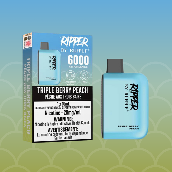 RIPPER by RUFPUF Disposable - Triple Berry Peach 20mg