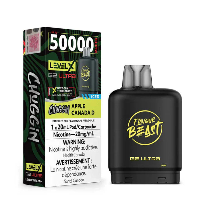 Level X Flavour Beast G2 Ultra - Chuggin' Apple Canada D Iced 20mg
