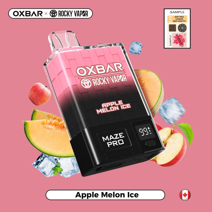Rocky Vapor OXBAR Maze Pro 10K Disposable - Apple Melon Ice 20mg