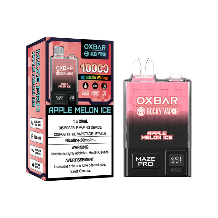 Rocky Vapor OXBAR Maze Pro 10K Disposable - Apple Melon Ice 20mg