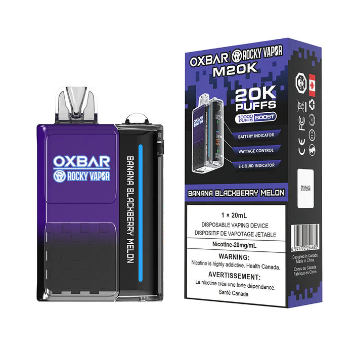 Rocky Vapor OXBAR M20K Disposable - Banana Blackberry Melon 20mg