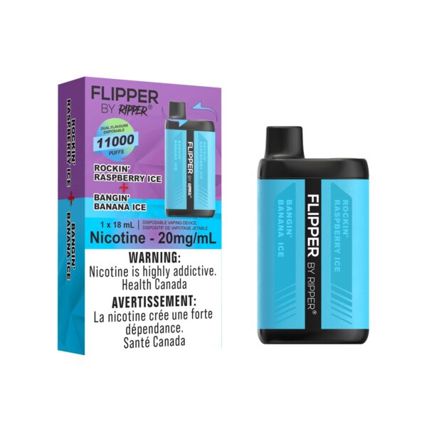 Flipper Disposable 11k Rockin’ Raspberry Ice - Bangin’ Banana Ice 20mg