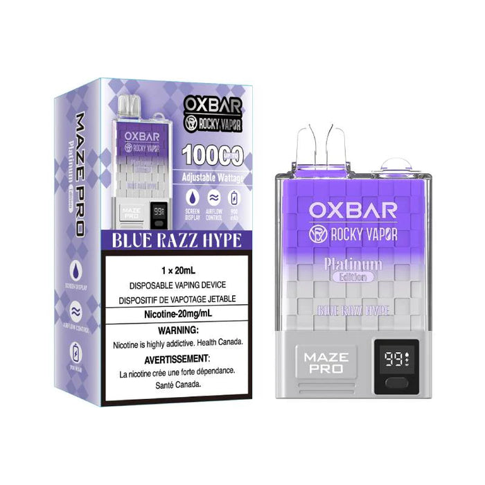 Rocky Vapor OXBAR Maze Pro 10K Disposable - Blue Razz Hype 20mg