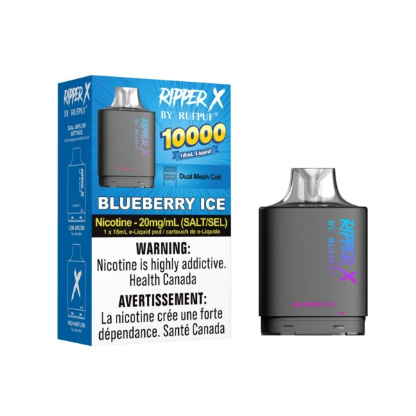 RIPPER X by RUFPUF 10K Pod - Blueberry Ice 20mg