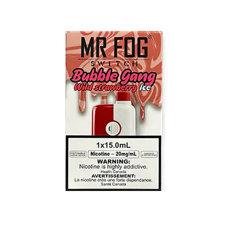 Mr. Fog Switch Disposable - Bubble Gang Wild Strawberry Ice 20mg