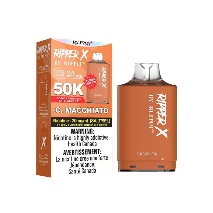 RIPPER X by RUFPUF 50K Pod -  C. Macchiato 20mg