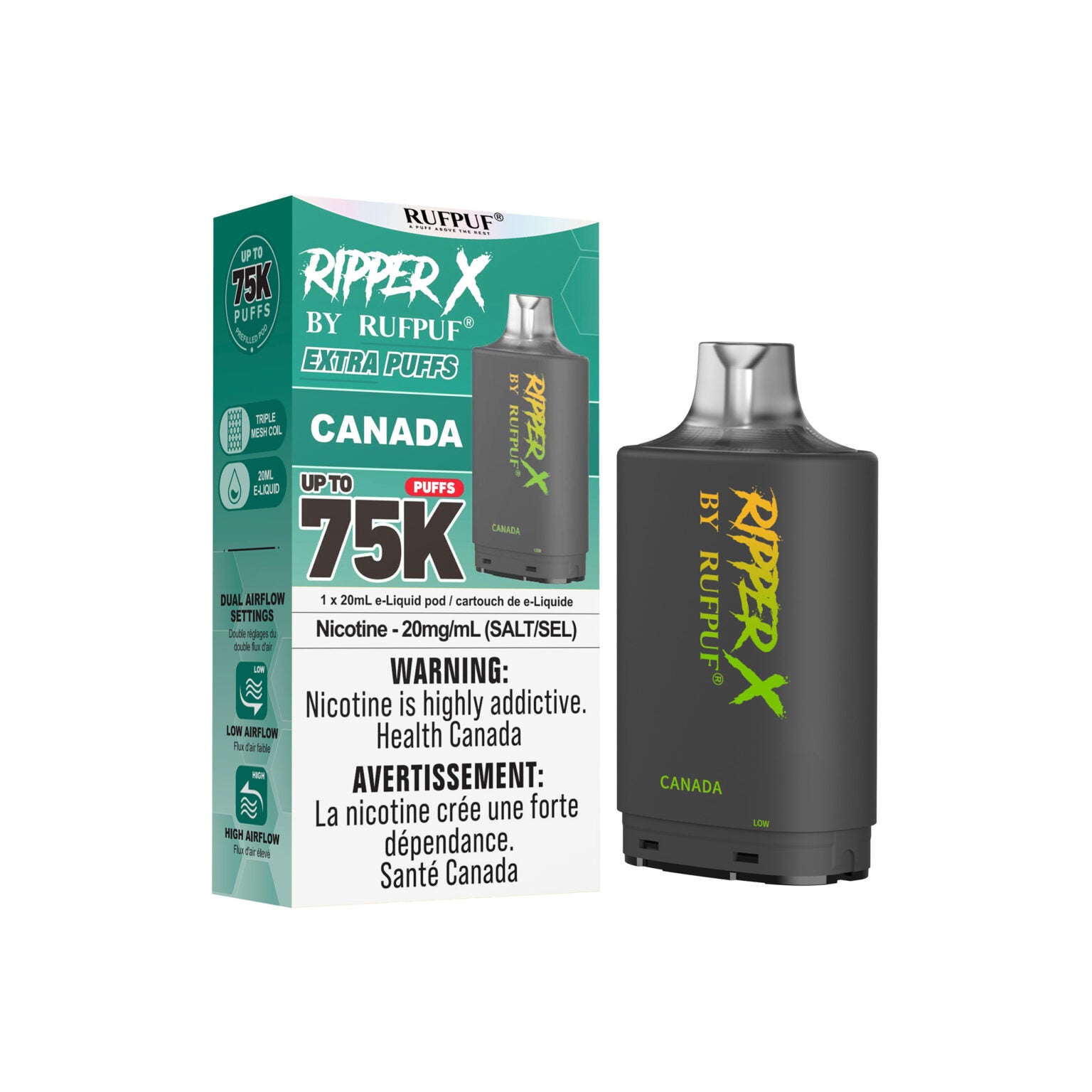 RIPPER X by RUFPUF 75K Pod - Canada 20mg — Fat Panda Webstore
