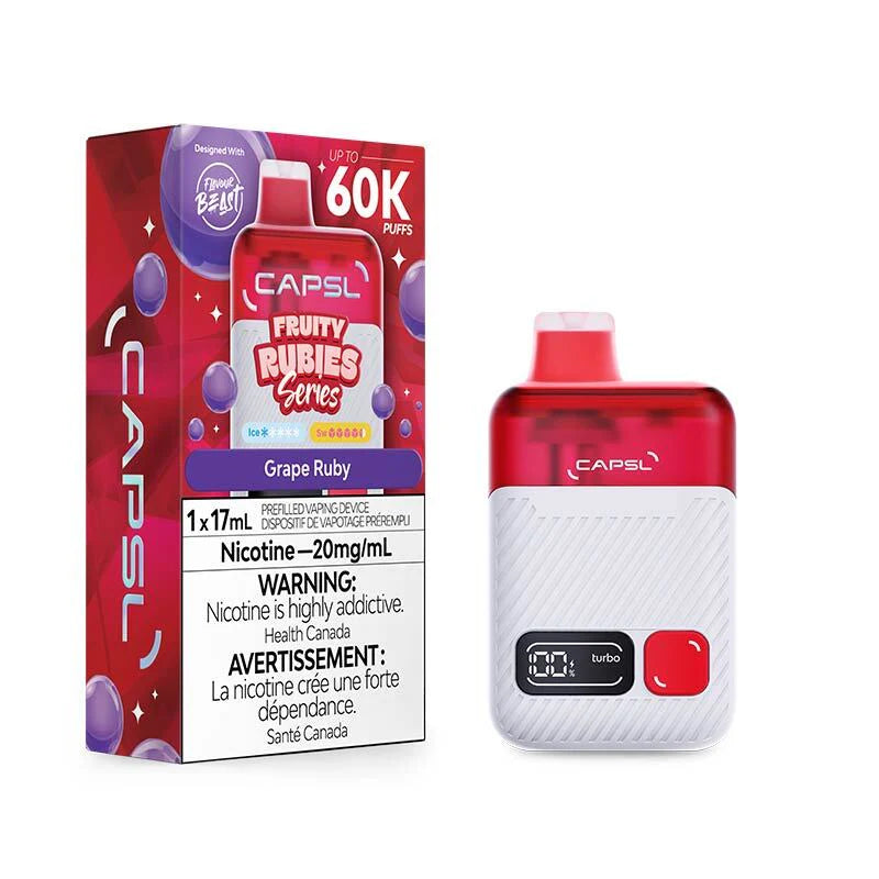 CAPSL 60K Disposable - Fruity Rubies Grape Ruby Ice 20mg