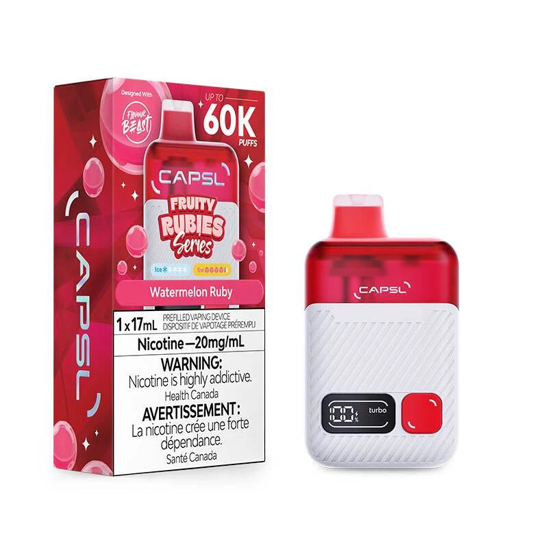 CAPSL 60K Disposable - Fruity Rubies Watermelon Ruby Ice 20mg