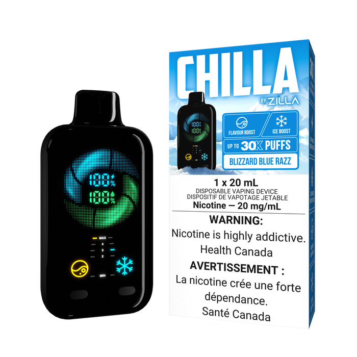 Chilla by Zilla Disposable - Blizzard Blue Razz 20mg