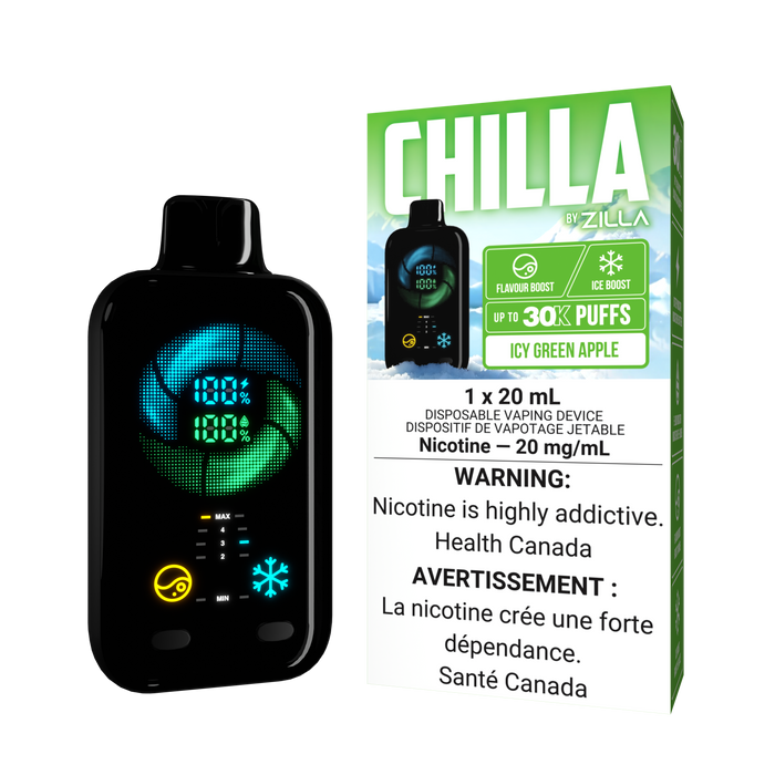 Chilla by Zilla Disposable - Icy Green Apple 20mg