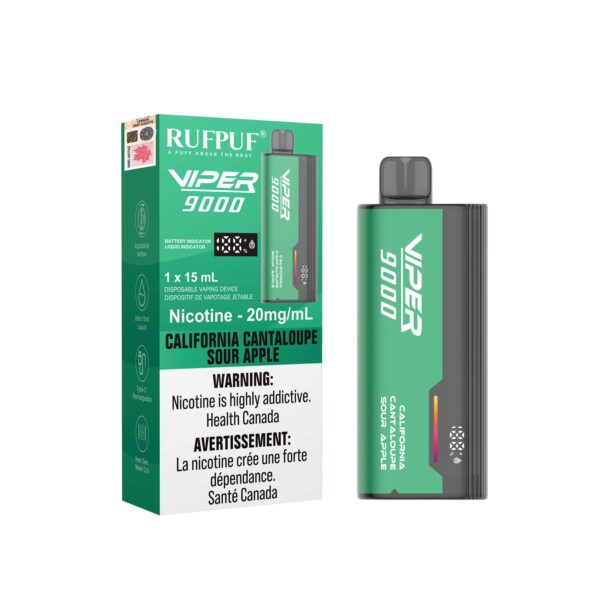 RUFPUF Viper 9000 Disposable - California Cantaloupe Sour Apple 20mg