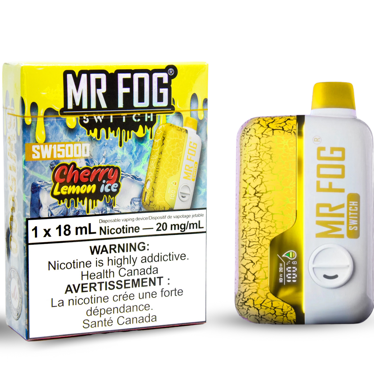 Mr. Fog Switch 15K Disposable - Cherry Lemon Ice 20mg — Fat Panda Webstore