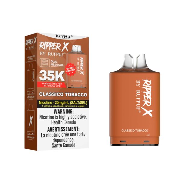 RIPPER X by RUFPUF 35K Pod -  Classico Tobacco 20mg