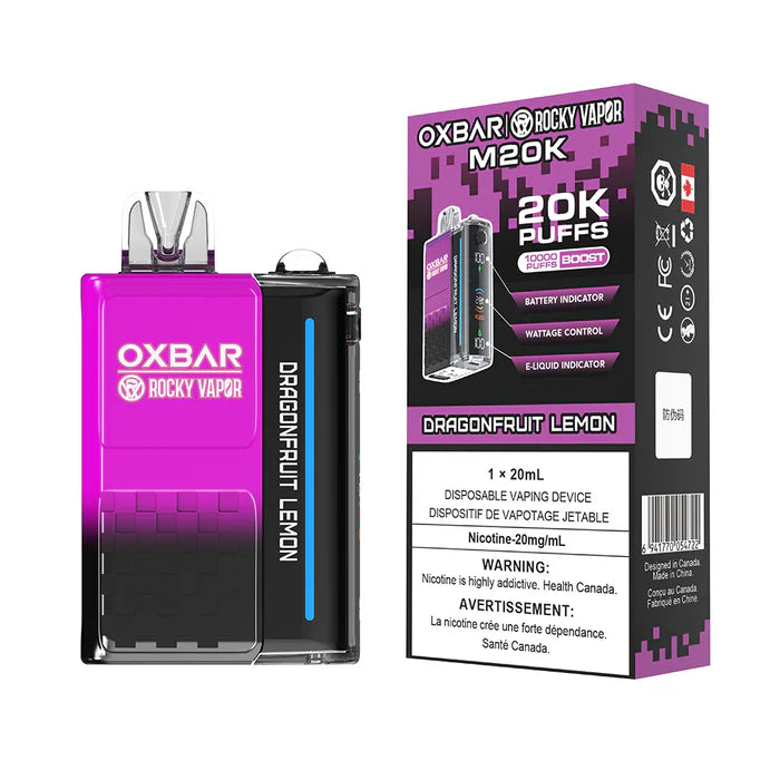 Rocky Vapor OXBAR M20K Disposable - Dragonfruit Lemon 20mg