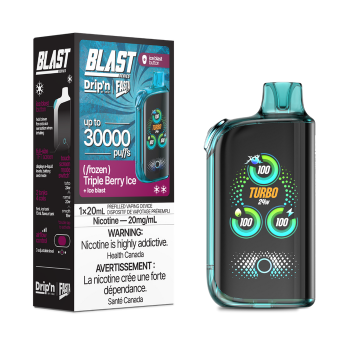 Drip'n by ENVI x Fasta BLAST 30K Disposable - Triple Berry Ice 20mg