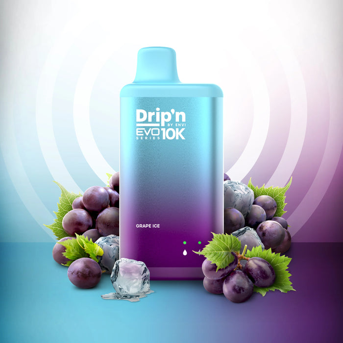 Drip'n by ENVI EVO Series 10k Disposable - Grape Ice 20mg