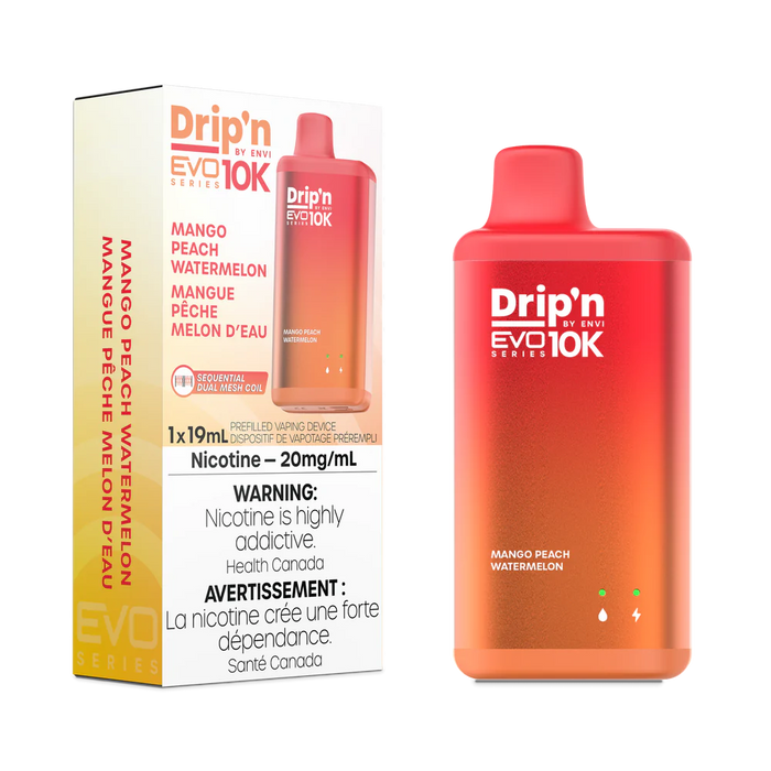 Drip'n by ENVI EVO Series 10k Disposable - Mango Peach Watermelon 20mg