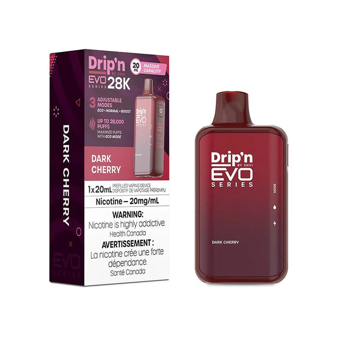 Drip'n by ENVI EVO Series 28K Disposable - Dark Cherry 20mg