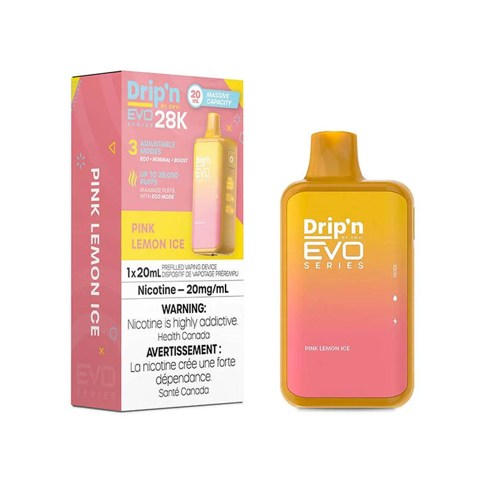 Drip'n by ENVI EVO Series 28K Disposable - Pink Lemon Ice 20mg