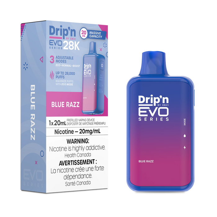 Drip'n by ENVI EVO Series 28K Disposable - Blue Razz 20mg