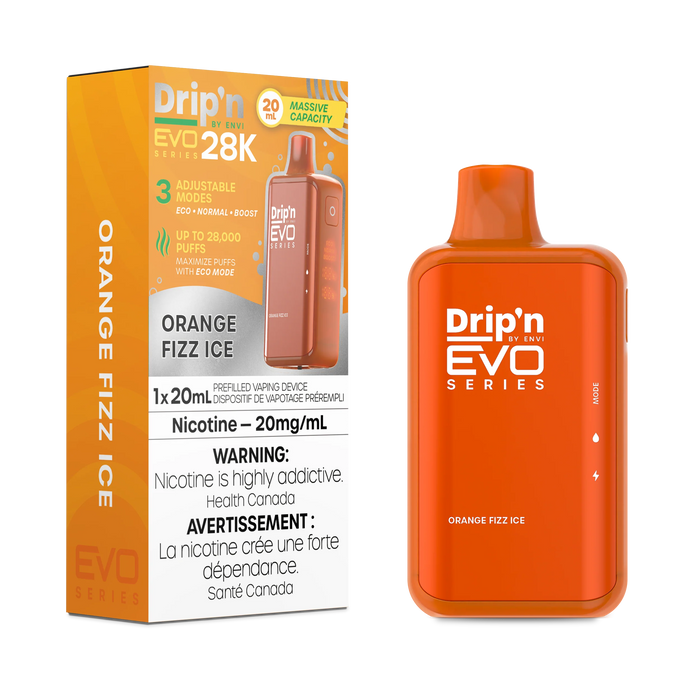 Drip'n by ENVI EVO Series 28K Disposable - Orange Fizz Ice 20mg