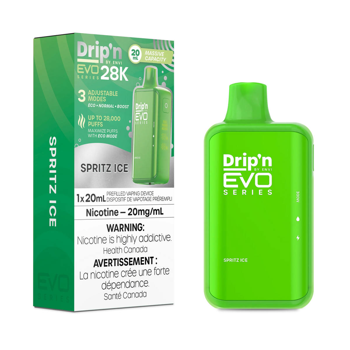 IMPLANTED MIND　エイハブ Drip'n by ENVI EVO Series 28K Disposable - Spritz Ice 20mg — Fat