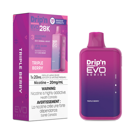 Drip'n by ENVI EVO Series 28K Disposable - Triple Berry 20mg — Fat