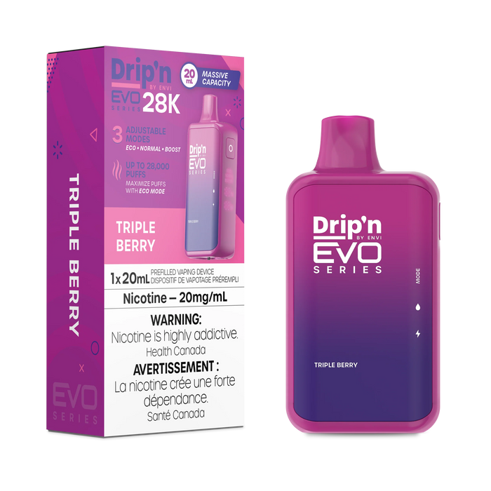 Drip'n by ENVI EVO Series 28K Disposable - Triple Berry 20mg