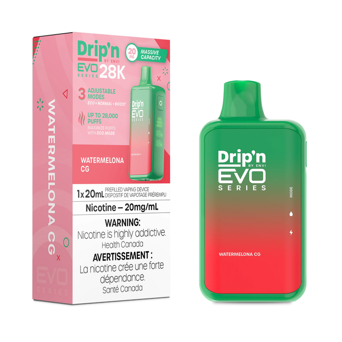 Drip'n by ENVI EVO Series 28K Disposable - Watermelon CG 20mg